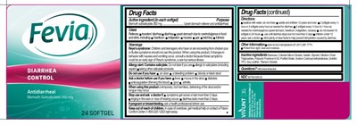 Bottle (Label Fevia Bismuth 262 mg X 24 Softgels 001)